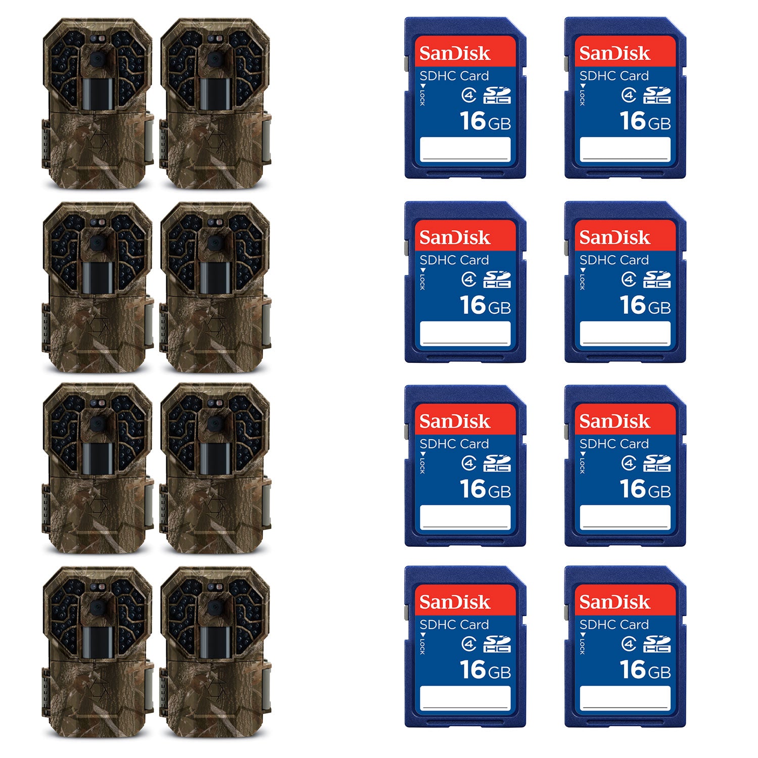 Stealth Cam Pro Infrared Game Camera (8 Pack) + 16GB SD Memory Card (8 Pack)