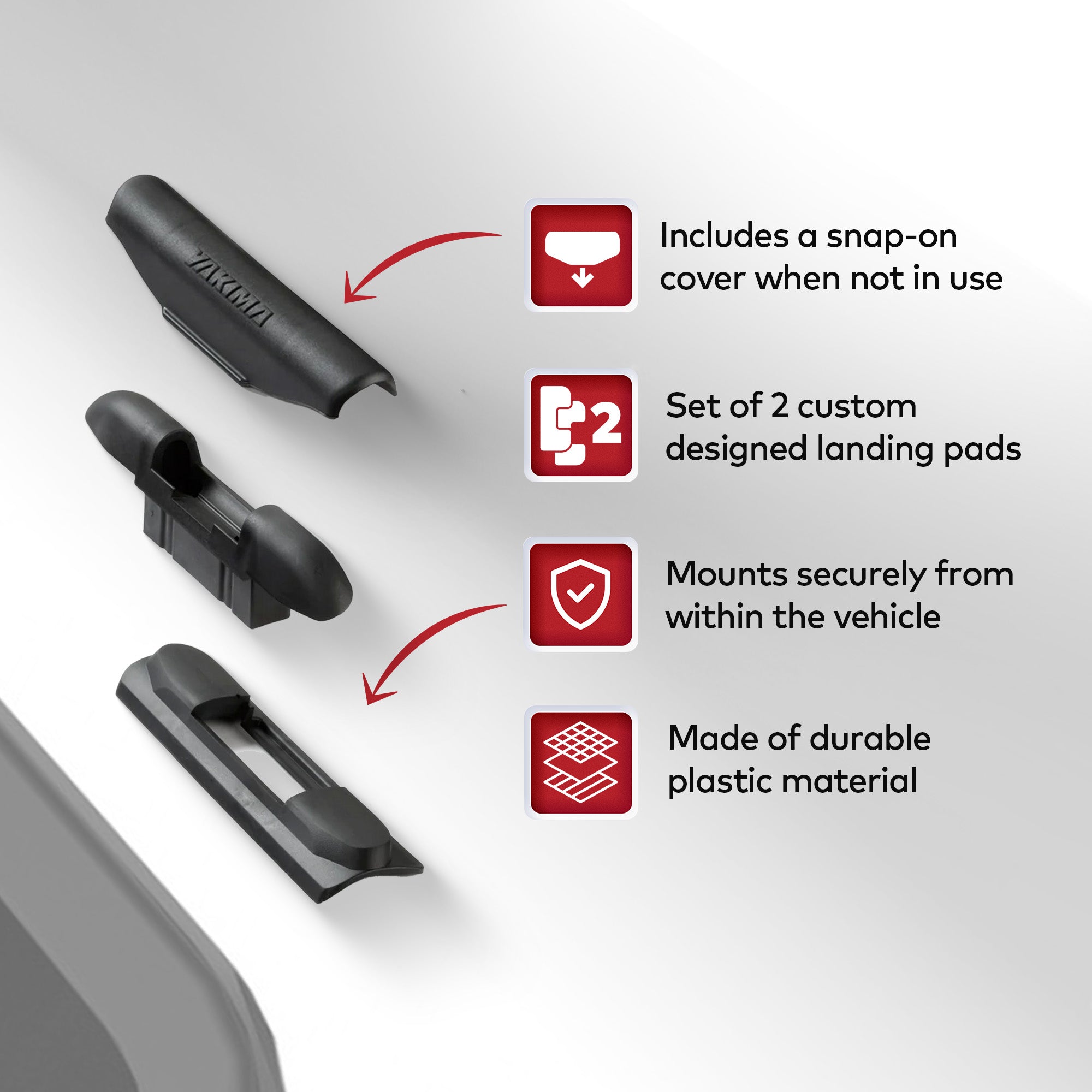 YAKIMA Landing Pad 8, Fixed Point Roof Mounts 02-06 Honda CR-V, 2pc(Open Box) - VMInnovations