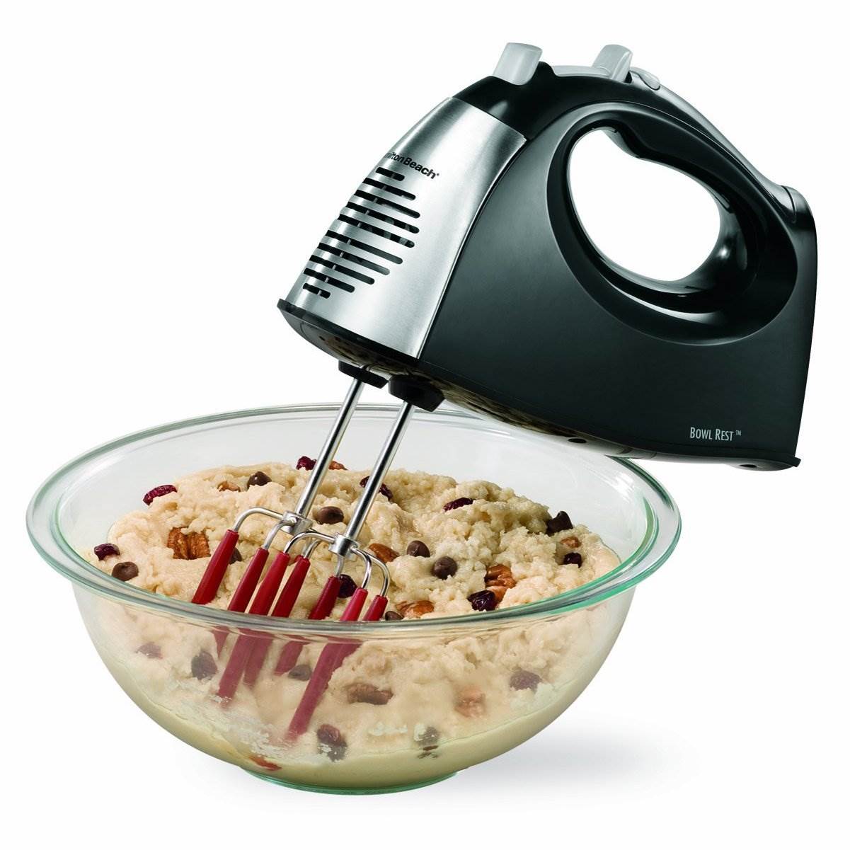 Hamilton Beach SoftScrape 6 Speed Electric Hand Mixer, Black (Open Box)