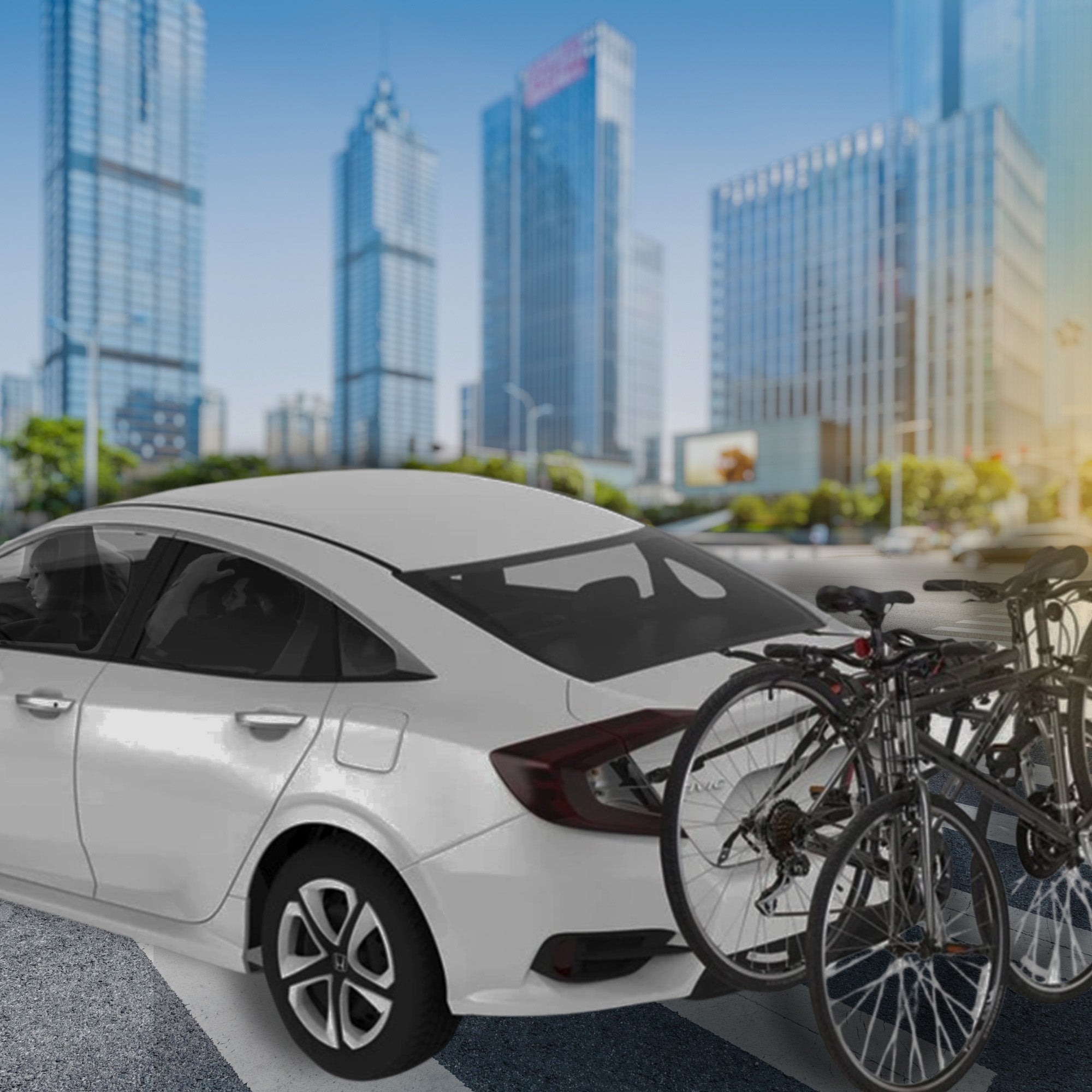 Yakima Car Trunk Compact Foldable 3 Bicycle Mount Rack Carrier, Black (Open Box) - VMInnovations