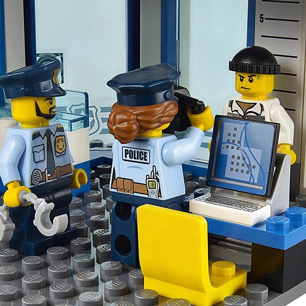 LEGO City Police Station Car Helicopter Motorbike Building Play Set (Open Box)