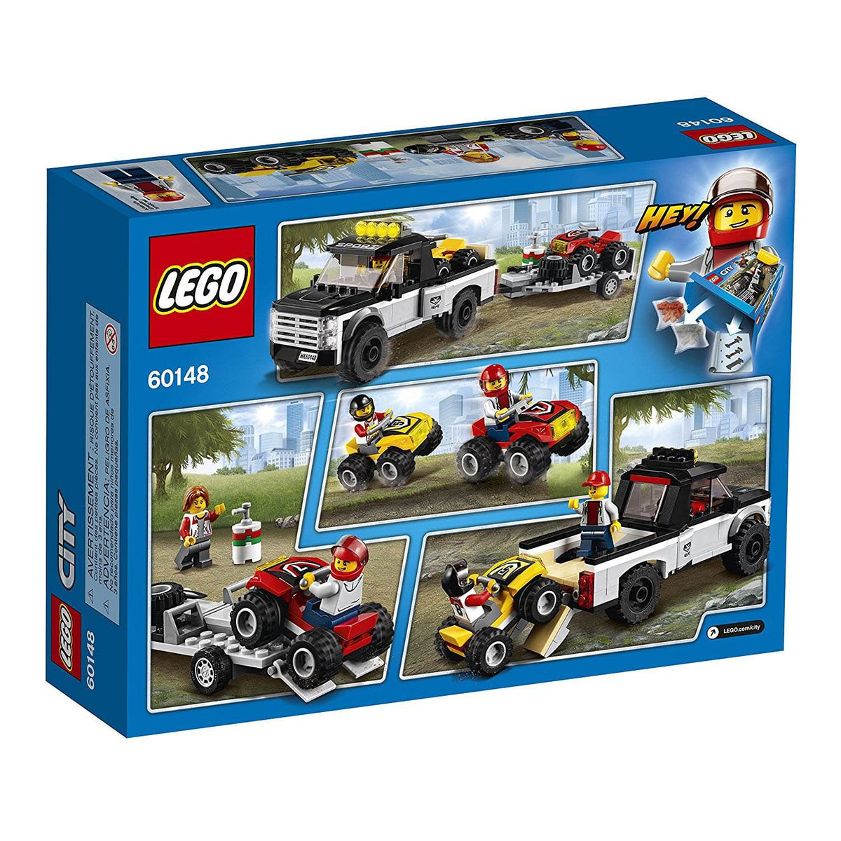 LEGO City Great Vehicles ATV Race Team, 4 Wheeler Building Set Kit (Open Box)