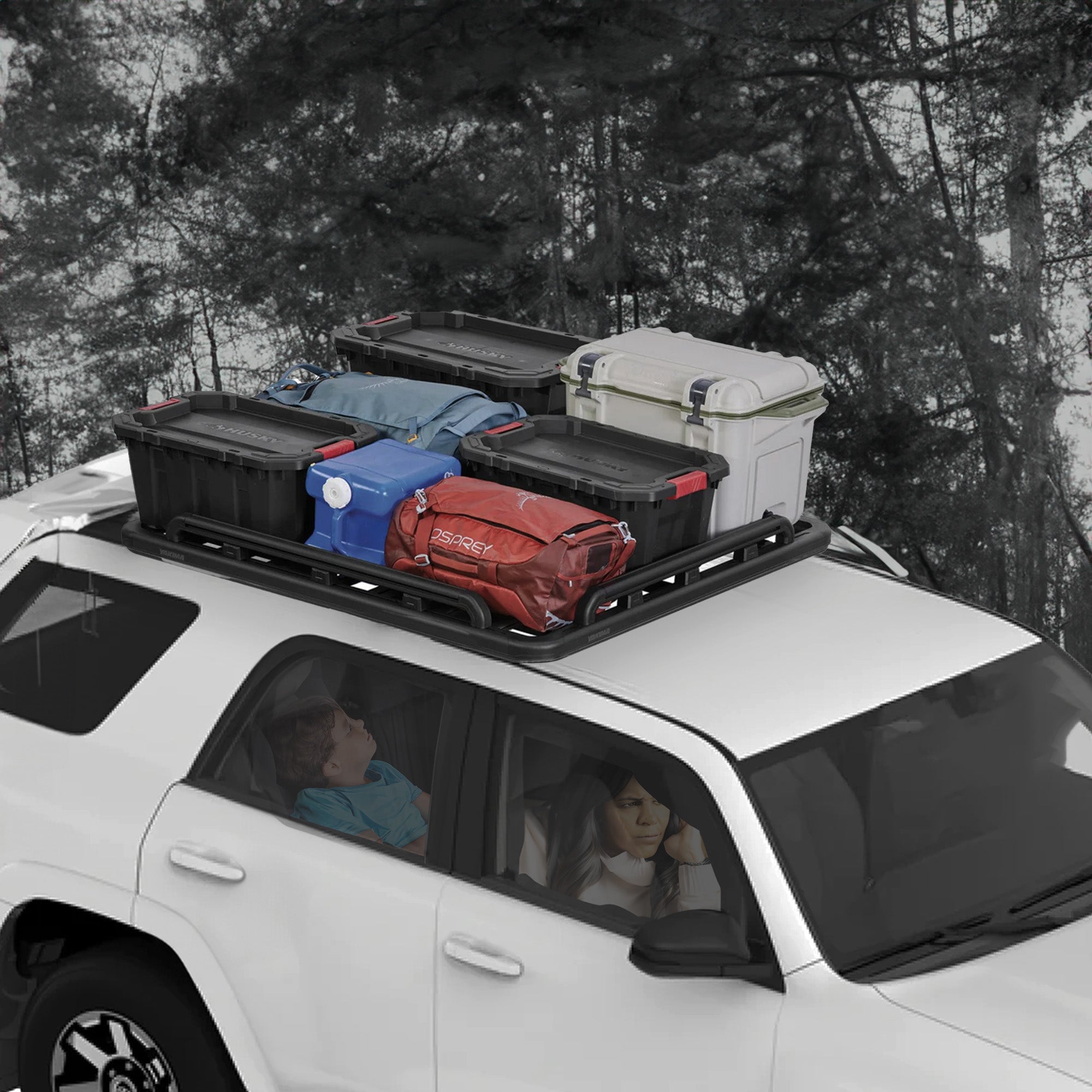 YAKIMA 55x49" LockNLoad Perimeter Raised Rail Kit for RoofRack 4 Rails(Open Box)