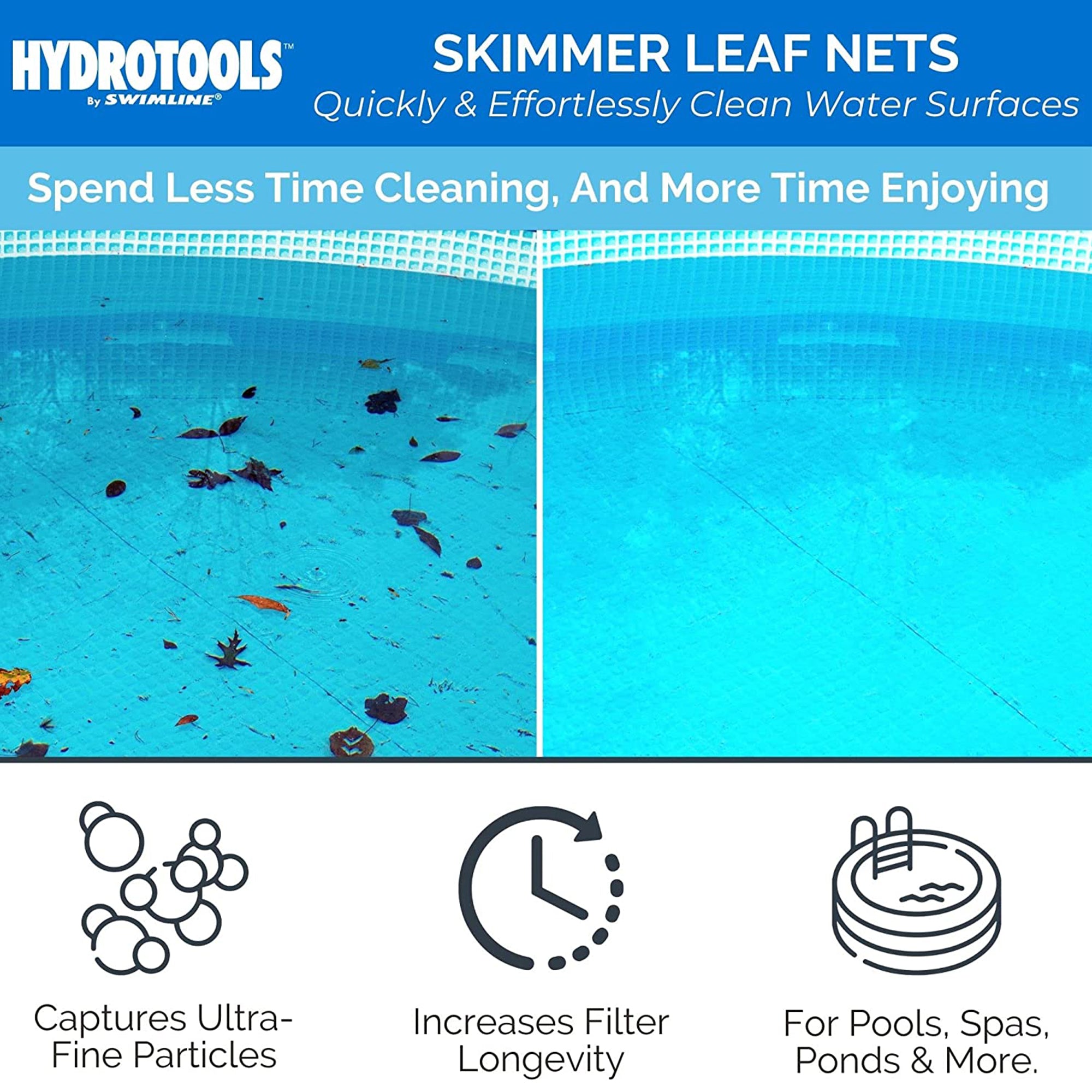 Hydrotools 8005 Residential Swimming Pool/Spa Leaf Skimmer Mesh Net | Open Box