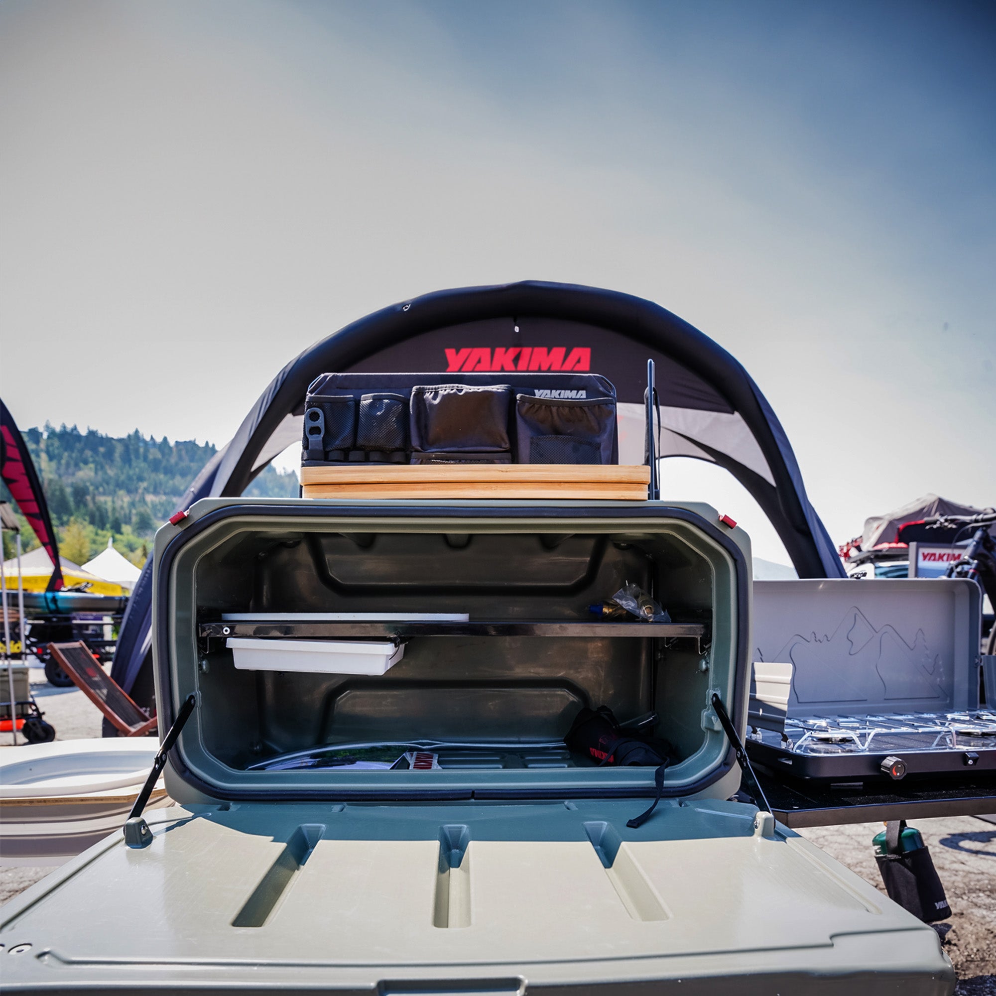Yakima EXO OpenRange Deluxe Outdoor Camp Kitchen Cooking Storage System, Gray - VMInnovations