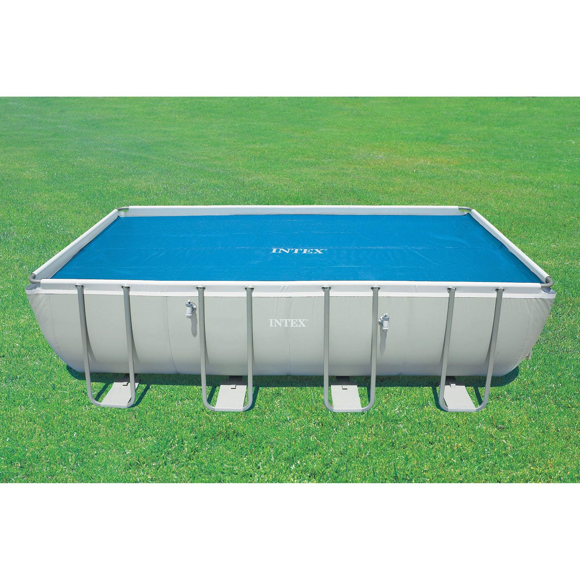 Intex 12 x 24 Foot Rectangular Solar Frame Set Swimming Pool Cover (Open Box)