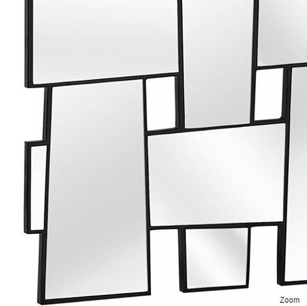 Majestic Mirror Contemporary Rectangle Black Framed Glass Wall Mirror (Open Box)
