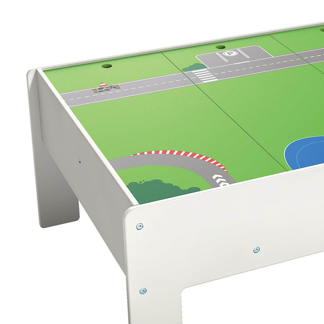 Hape Railway Play and Stow Wooden Train Set Activity & Toy Storage Play Table (Refurbished)