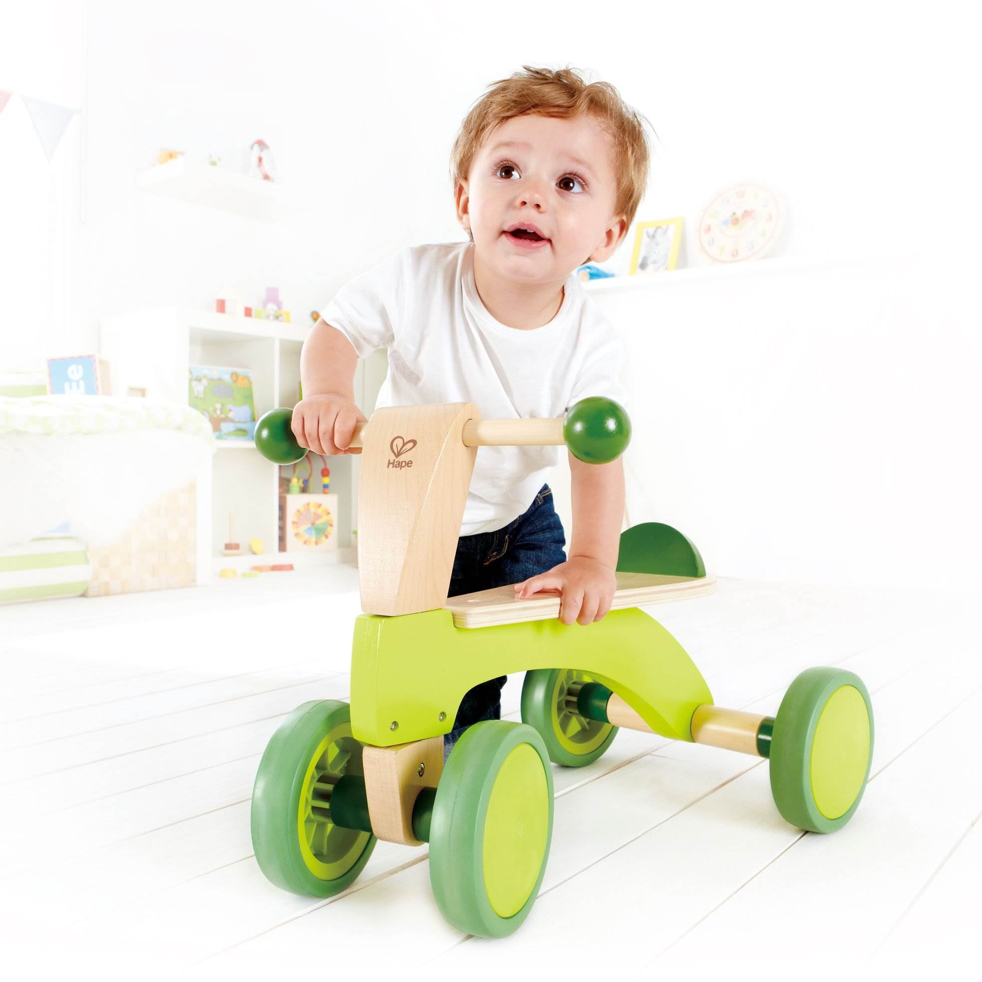 Hape Scoot Around Children's Wooden Active Ride-On Balance Scooter (Open Box) - VMInnovations