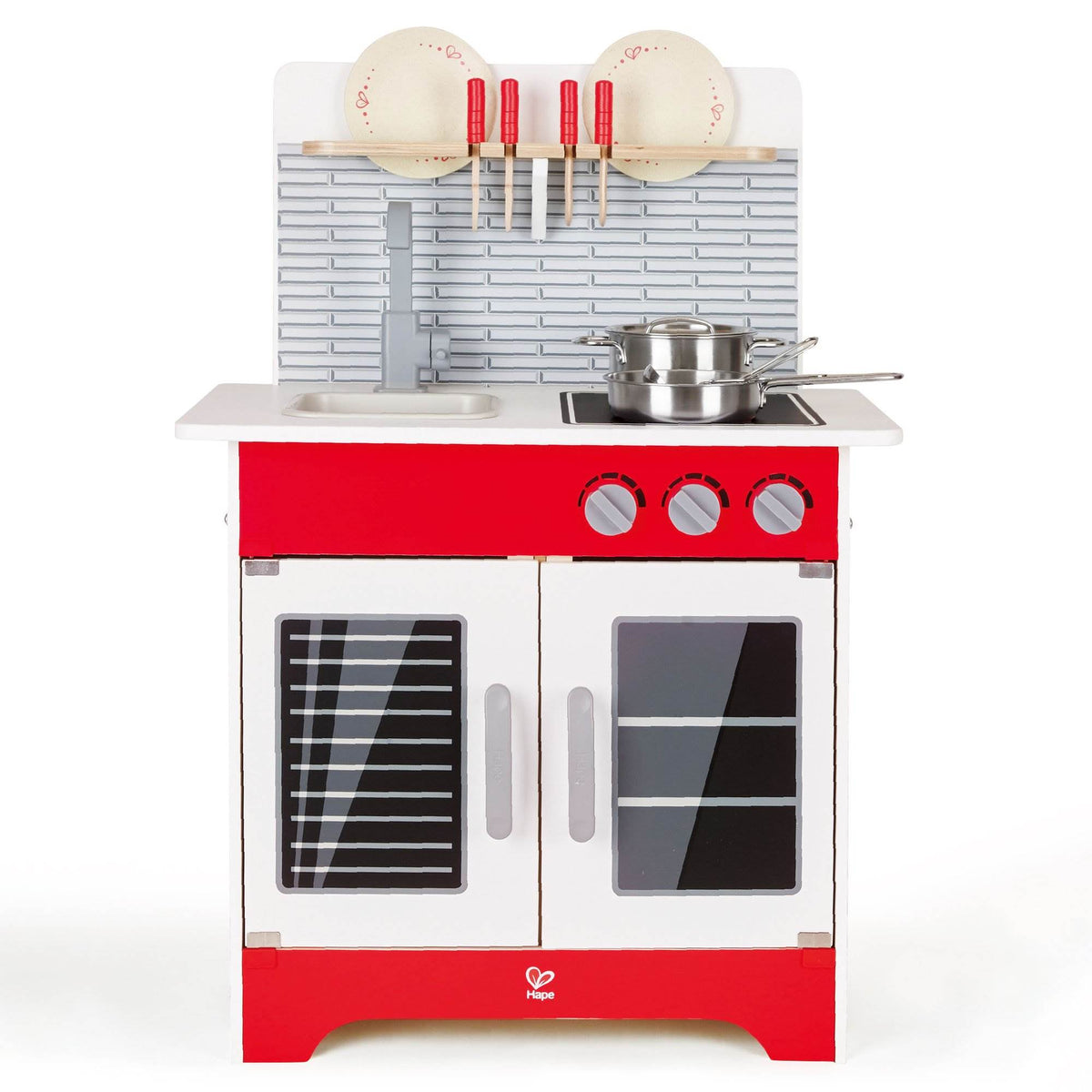 Hape Wooden City Cafe Kids Pretend Play Cooking Kitchen Playset (Open Box)