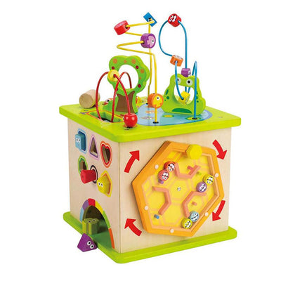Hape Country Critters Wooden Children's Toddler Play Cube Activity Block Toy