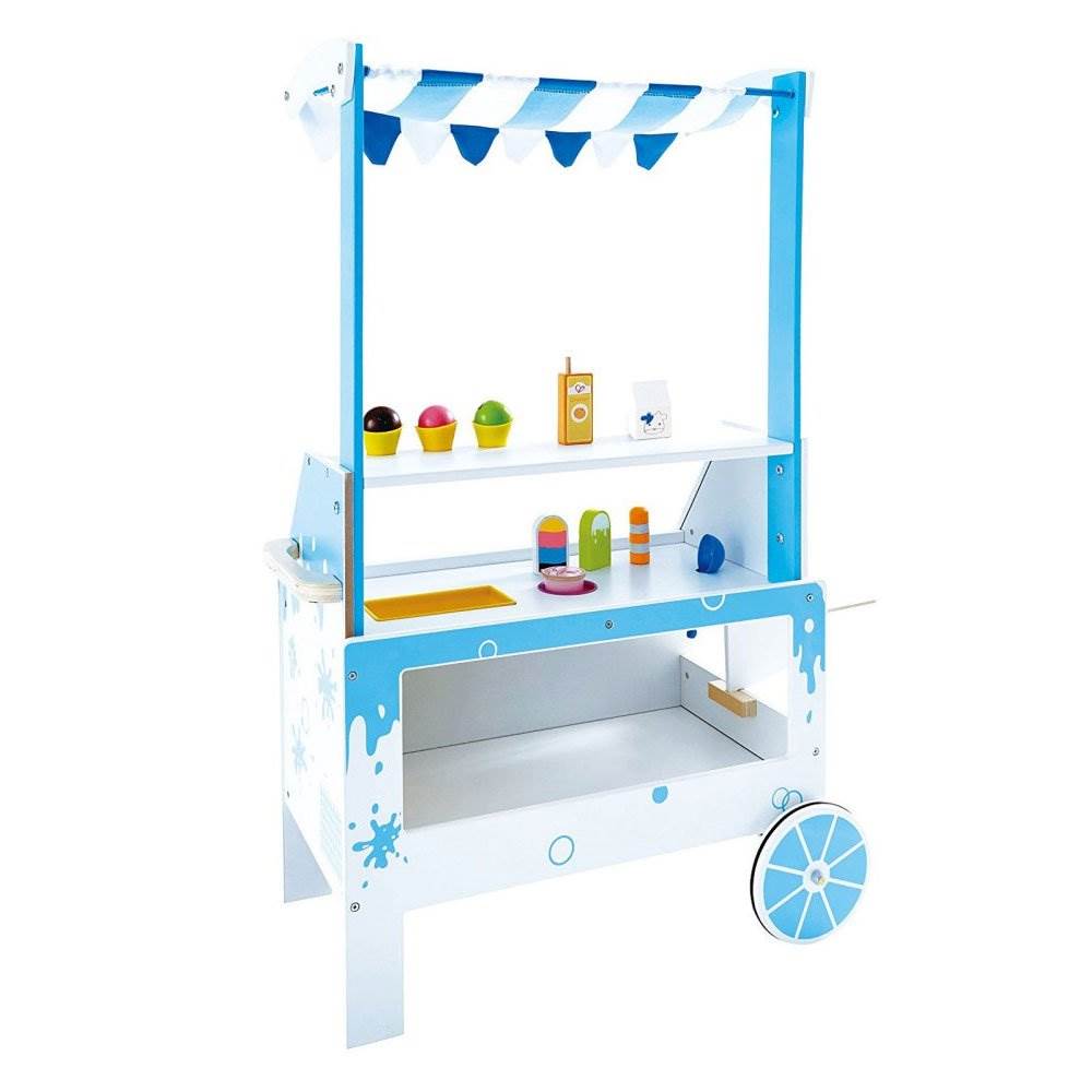 Hape Kids Wooden Ice Cream Stand Toy Play Set with Accessories (Open Box)