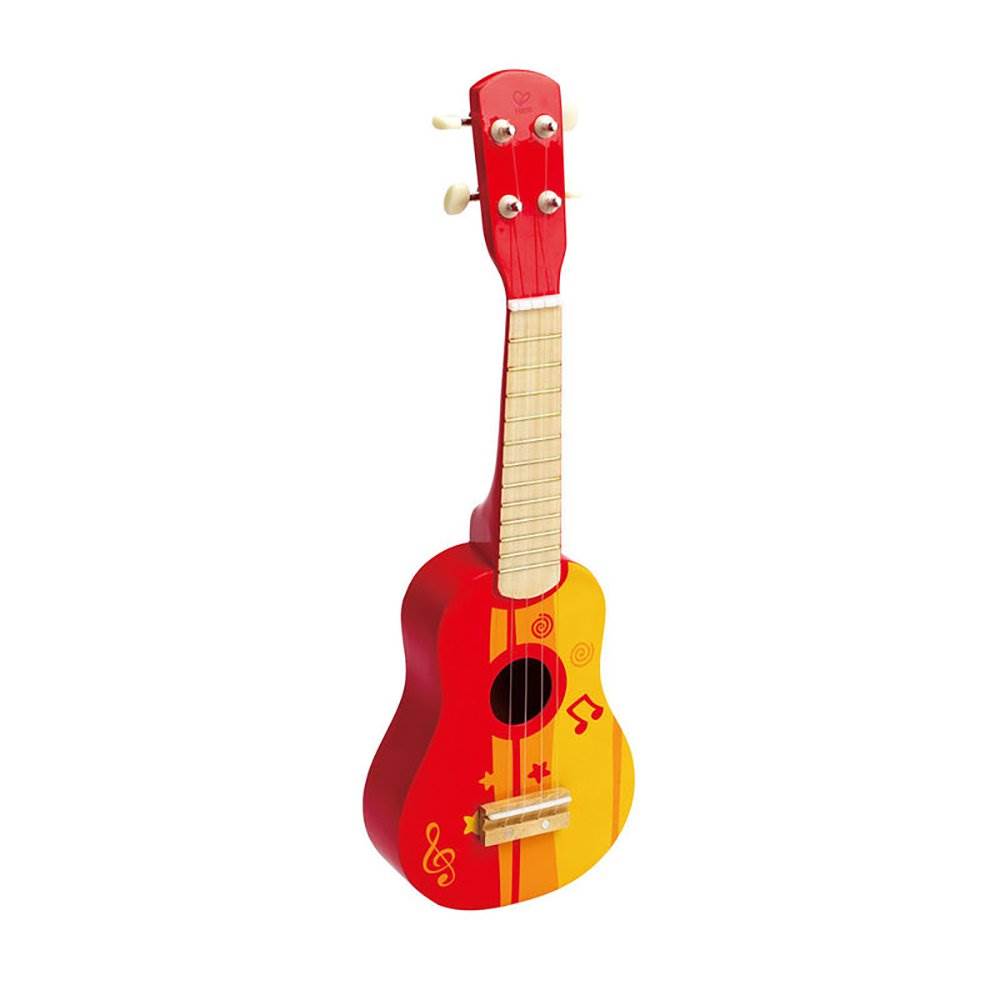 Hape 4 String Wooden Ukulele Kids' Tuneable Musical Instrument, Red (Open Box) - VMInnovations
