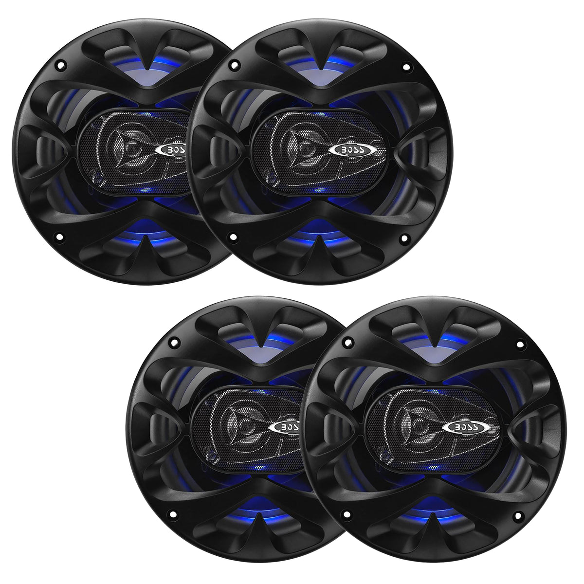 Boss BE654 Rage 6.5" 4 Way 300W Full Range Mobile Audio/Video Speakers (4 Pack)