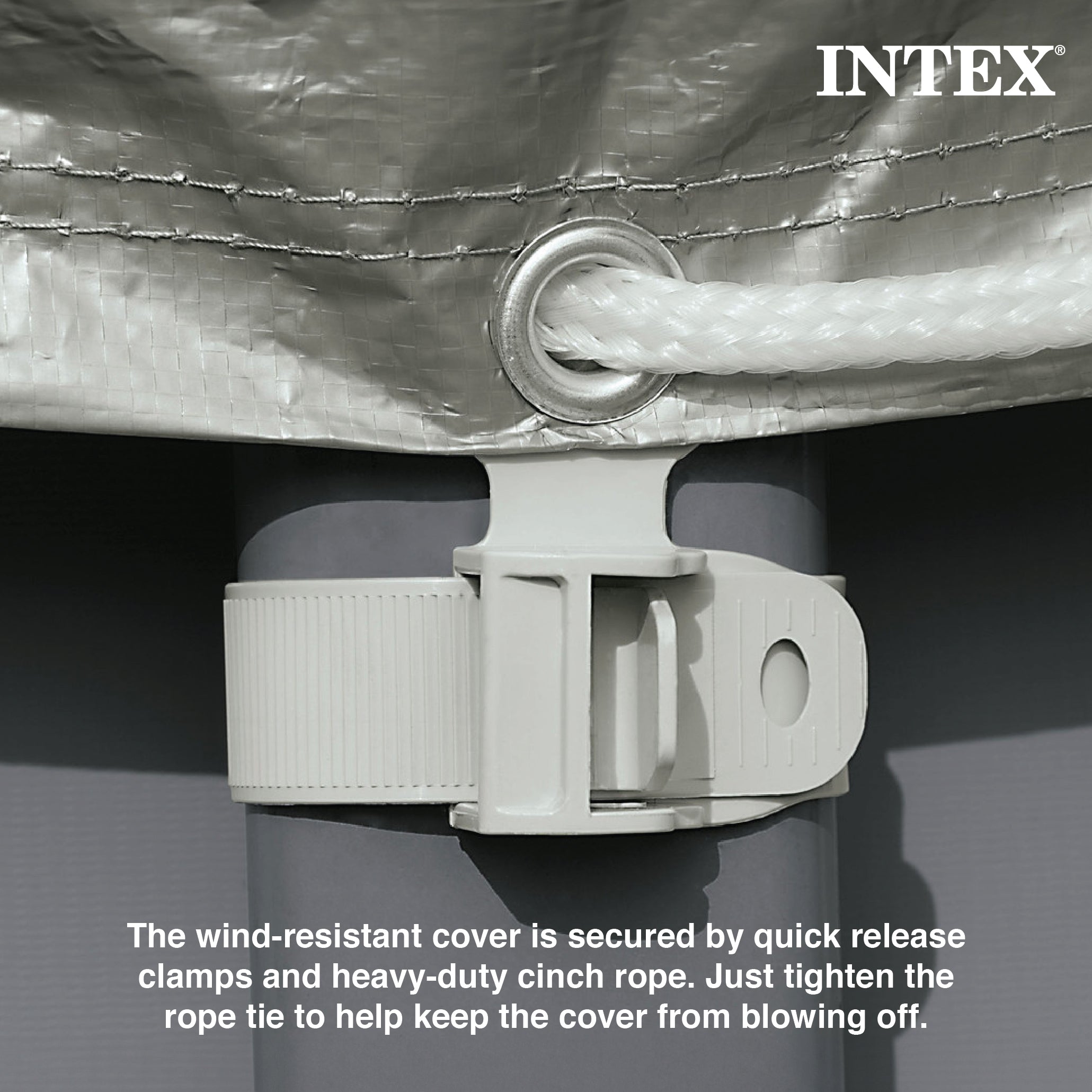 Intex Deluxe Pool Cover for 18-Foot Intex Ultra Frame Pool (Open Box) (2 Pack) - VMInnovations