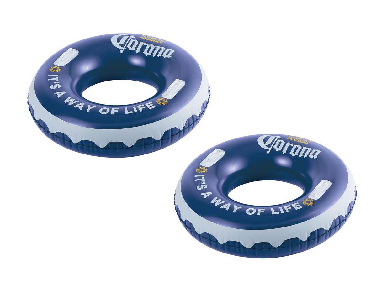Summer Waves Corona Inflatable Corona Bottle Cap Swimming Pool Tube Float Raft