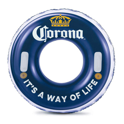 Corona 31" It's a Way of Life Bottle Cap Swimming Pool Tube and Cooler, 4 Pack