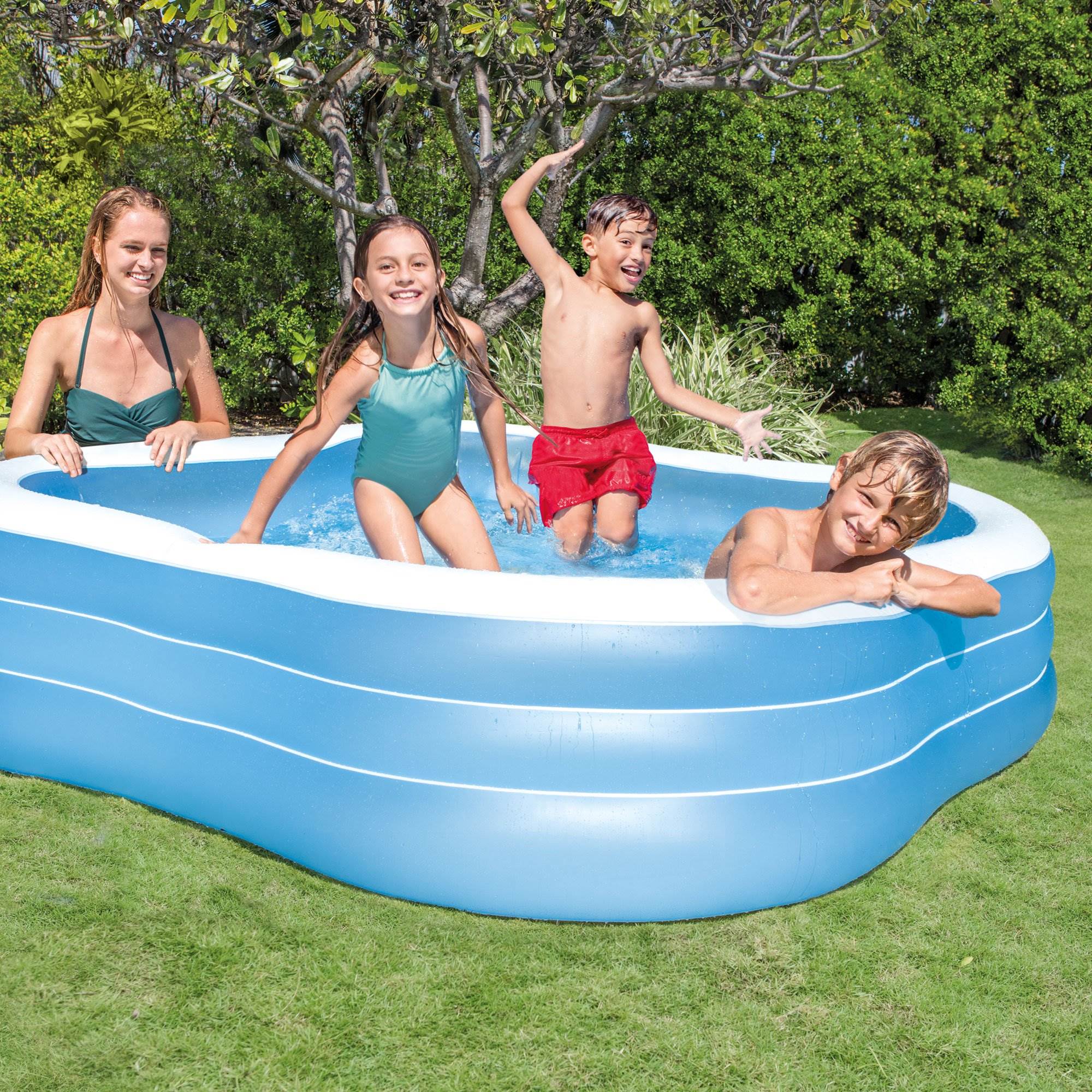Intex 7.5ft x 22in Beach Wave Swim Center Inflatable Swimming Pool - VMInnovations