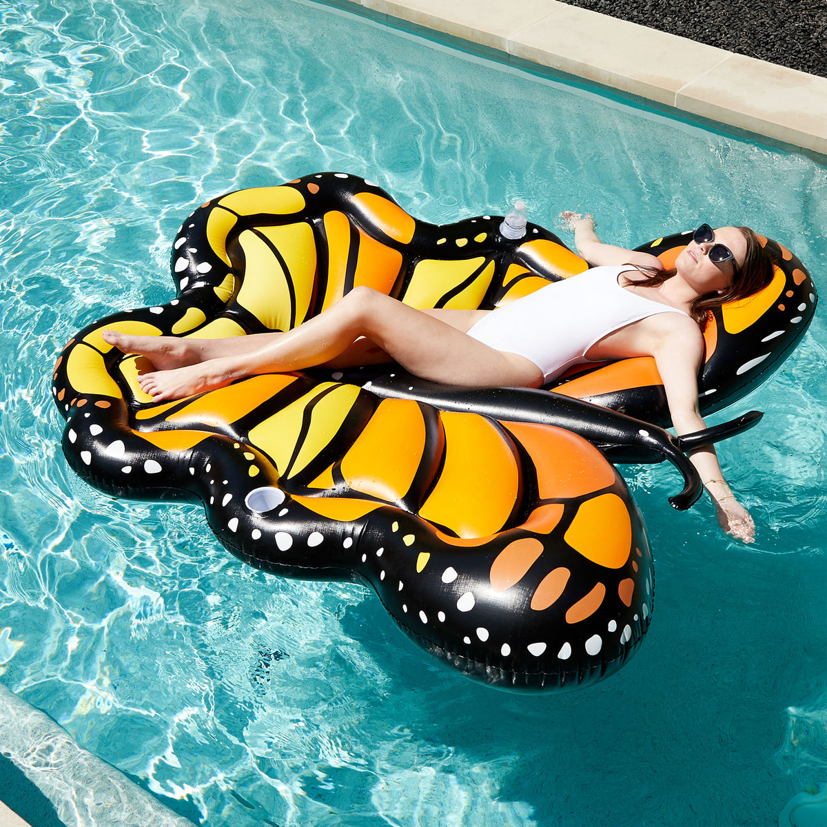 Swimline Giant Monarch Butterfly Inflatable Ride On Pool Float Lounger(Open Box)