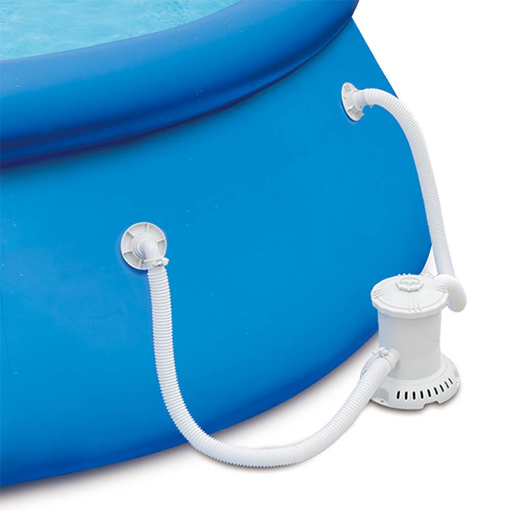 Summer Waves 12' Quick Set Inflatable Above Ground Pool w/ Pump + 6 Cartridges