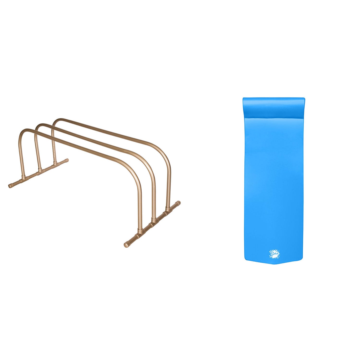 TRC Recreation PVC Drying Rack, Bronze and 70-Inch Foam Raft Lounger