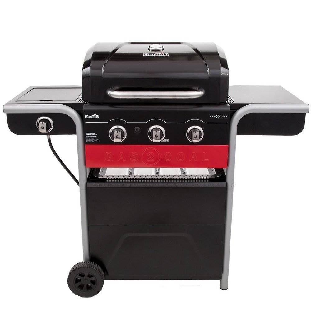 Char-Broil Gas2Coal 3 Burner Gas/Charcoal Combo Hybrid Barbecue Grill (Open Box)