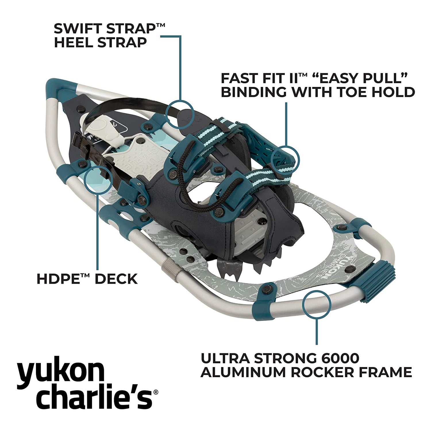 Yukon Charlie's 8 x 25 Inch Women Snowshoe Kit with Poles and Bag (Open Box)