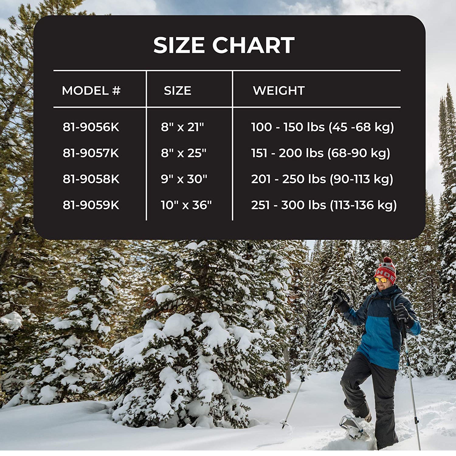 Yukon Charlie's 8 x 25 Inch Women Snowshoe Kit with Poles and Bag (Open Box)