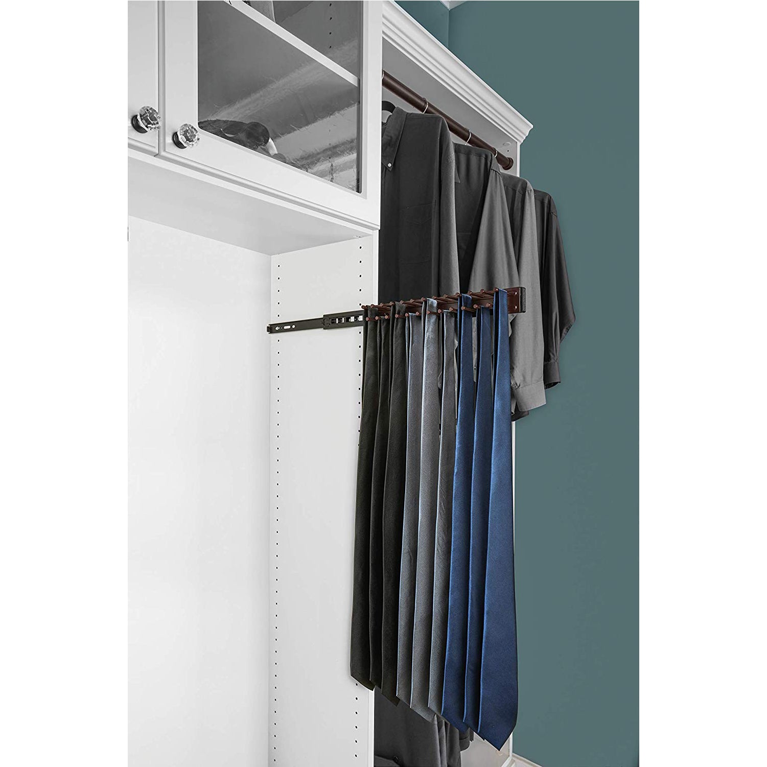 Rev-A-Shelf 14" Side Mount Extending Tie Organization Rack, Oil Rubbed Bronze