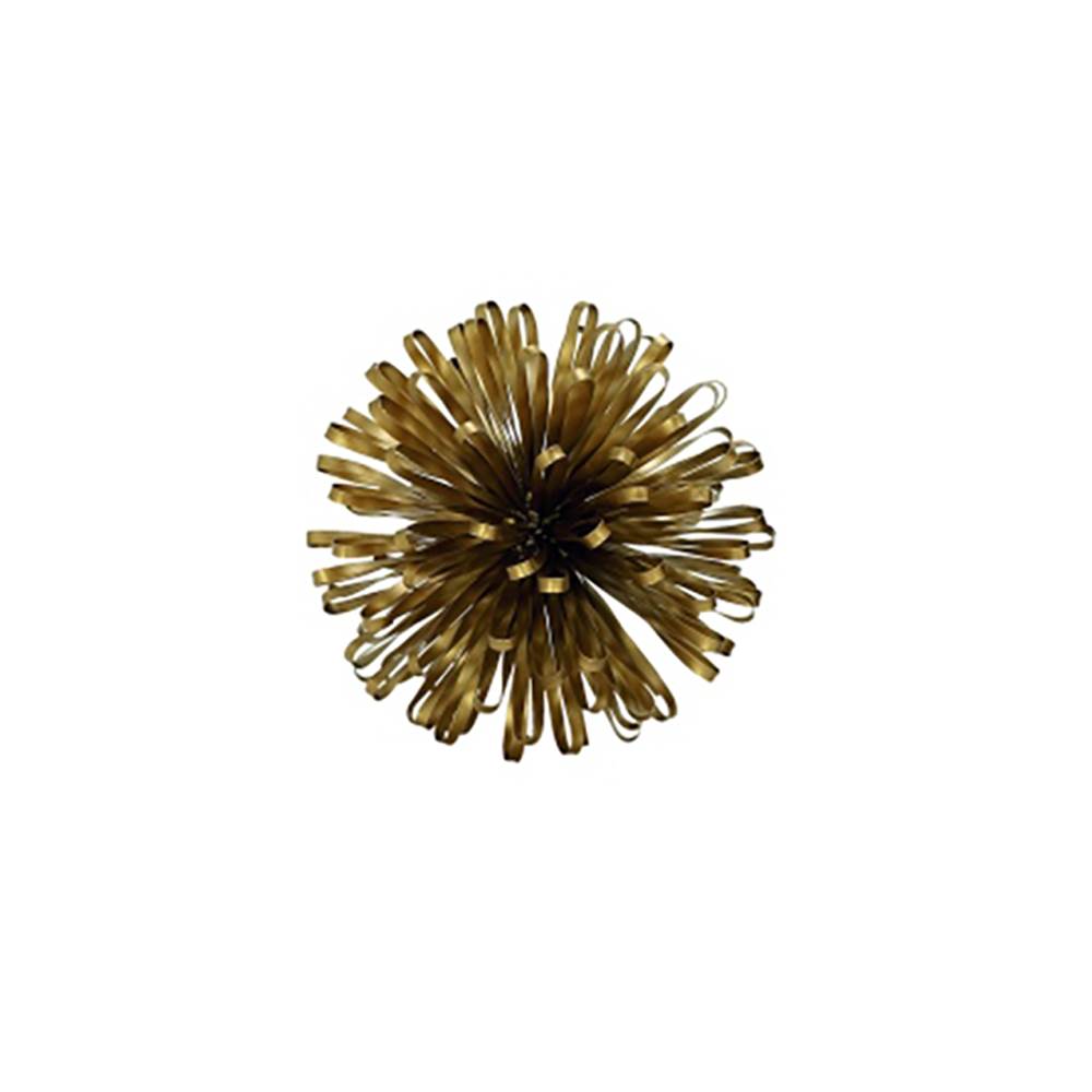 Deco Iron Metal Gold Finish Loop Band Sculpture Accent Orb Spheres (For Parts)