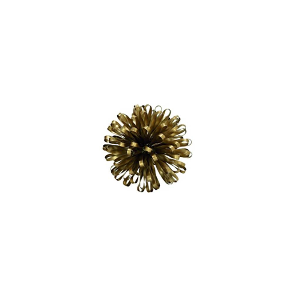 Deco Iron Metal Gold Finish Loop Band Sculpture Accent Orb Spheres (For Parts)