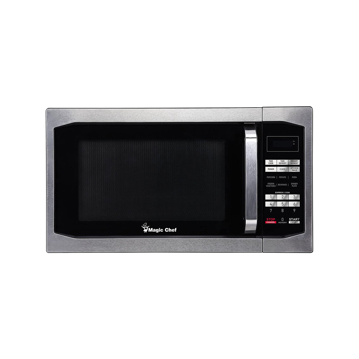 Magic Chef 1100 Watt 1.6 Cubic Feet Digital Microwave, Stainless Steel(Open Box) - VMInnovations