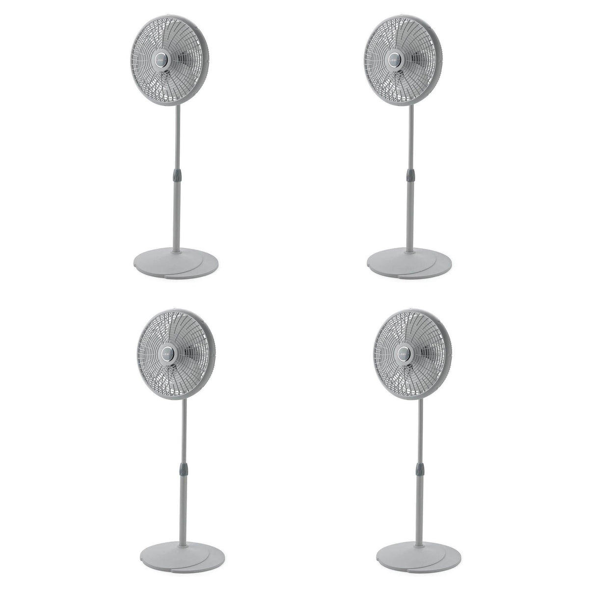Lasko 16 Inch 3 Speed Adjustable Oscillating Performance Pedestal Fan, 4 Pack