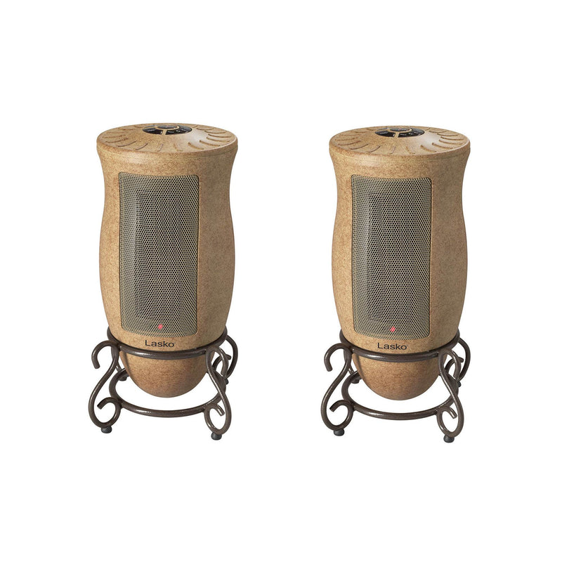 Lasko 1500W Designer Series Decorative Base Oscillating Ceramic Heater (2 Pack)
