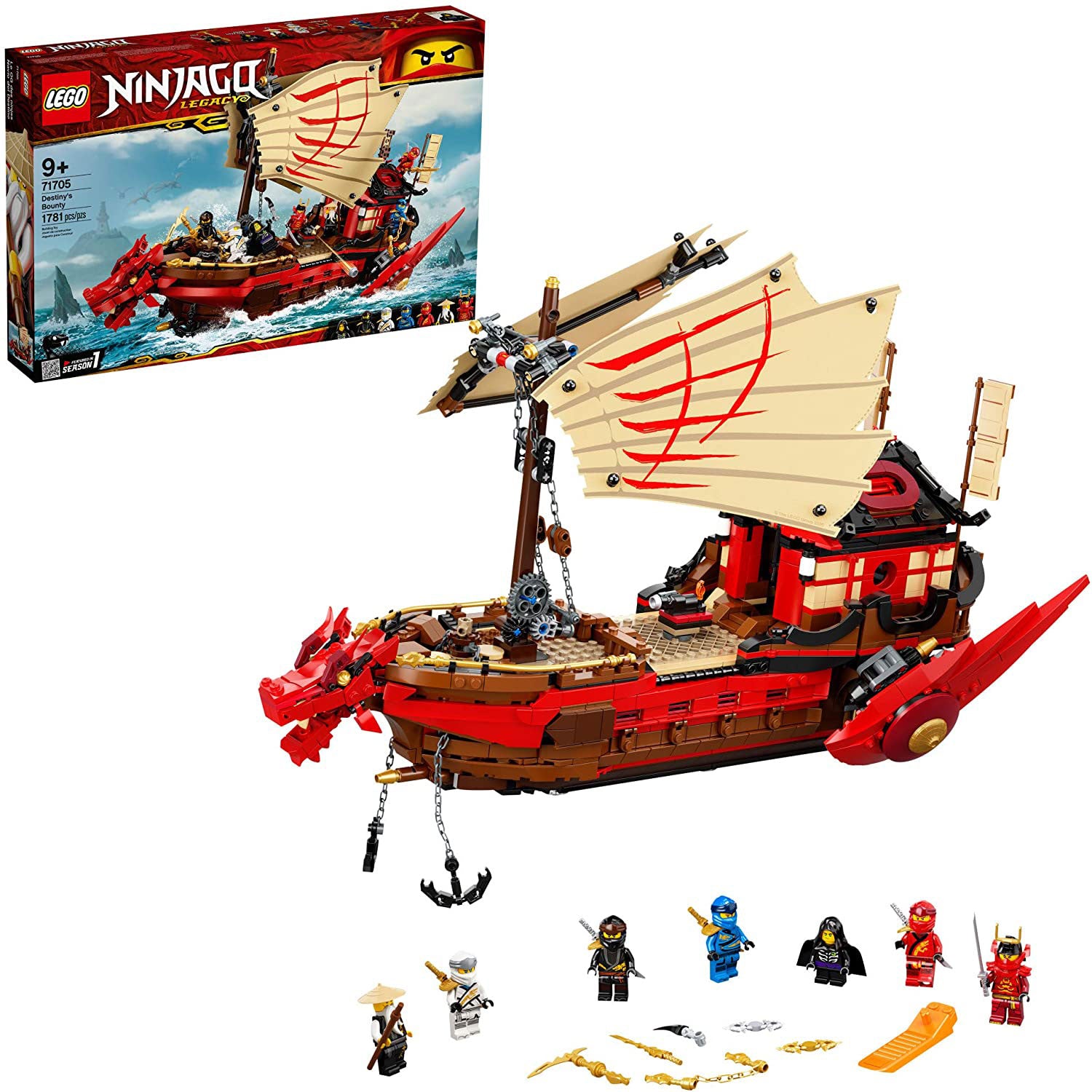 LEGO Ninjago Movie Destiny's Bounty Boat Ship Set with Minifigures (1781 Pieces)