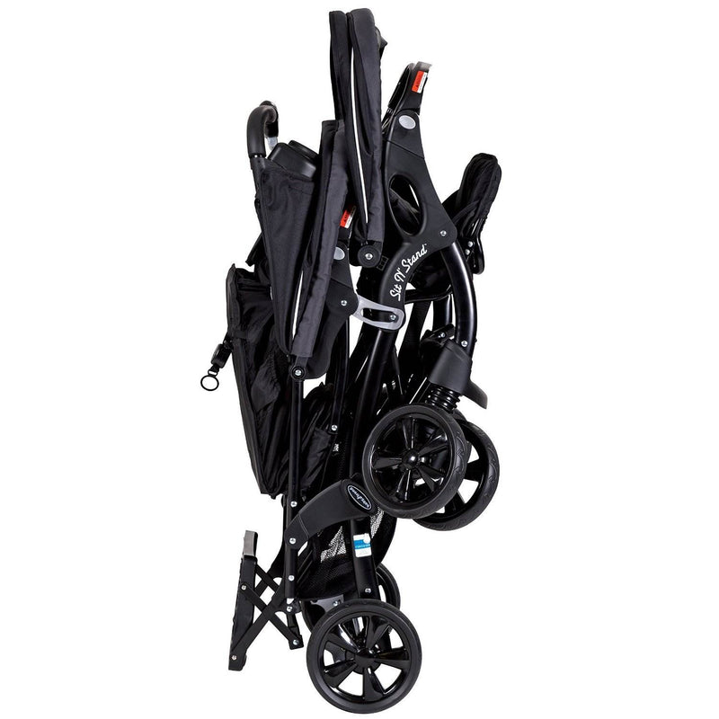 Baby Trend Double Sit N Stand Stroller + 2 FlexLoc Infant Car Seats & Bases-Onyx