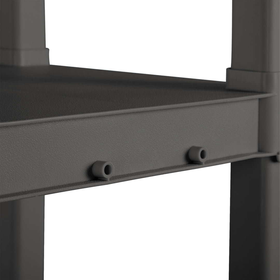 Sterilite Plastic Shelf Storage Organizing Unit with 4 Shelves, Gray, 3 Pack - VMInnovations