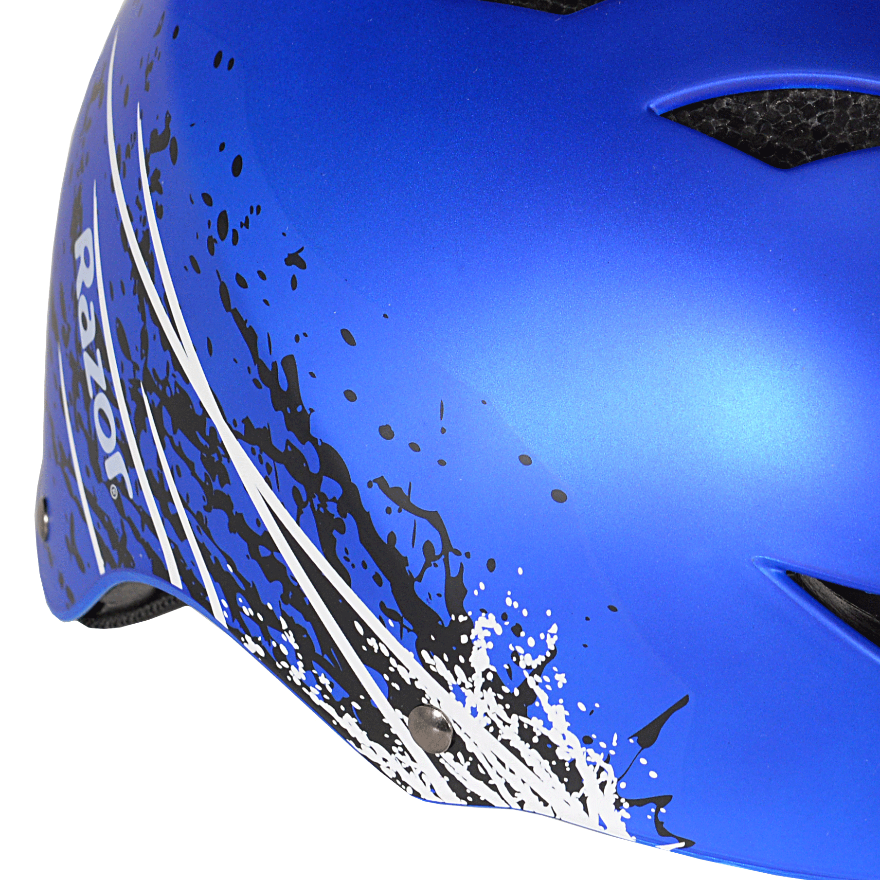 Razor Ambush Child Adjustable Bike Cycling Skateboard Helmet, Blue (Open Box)