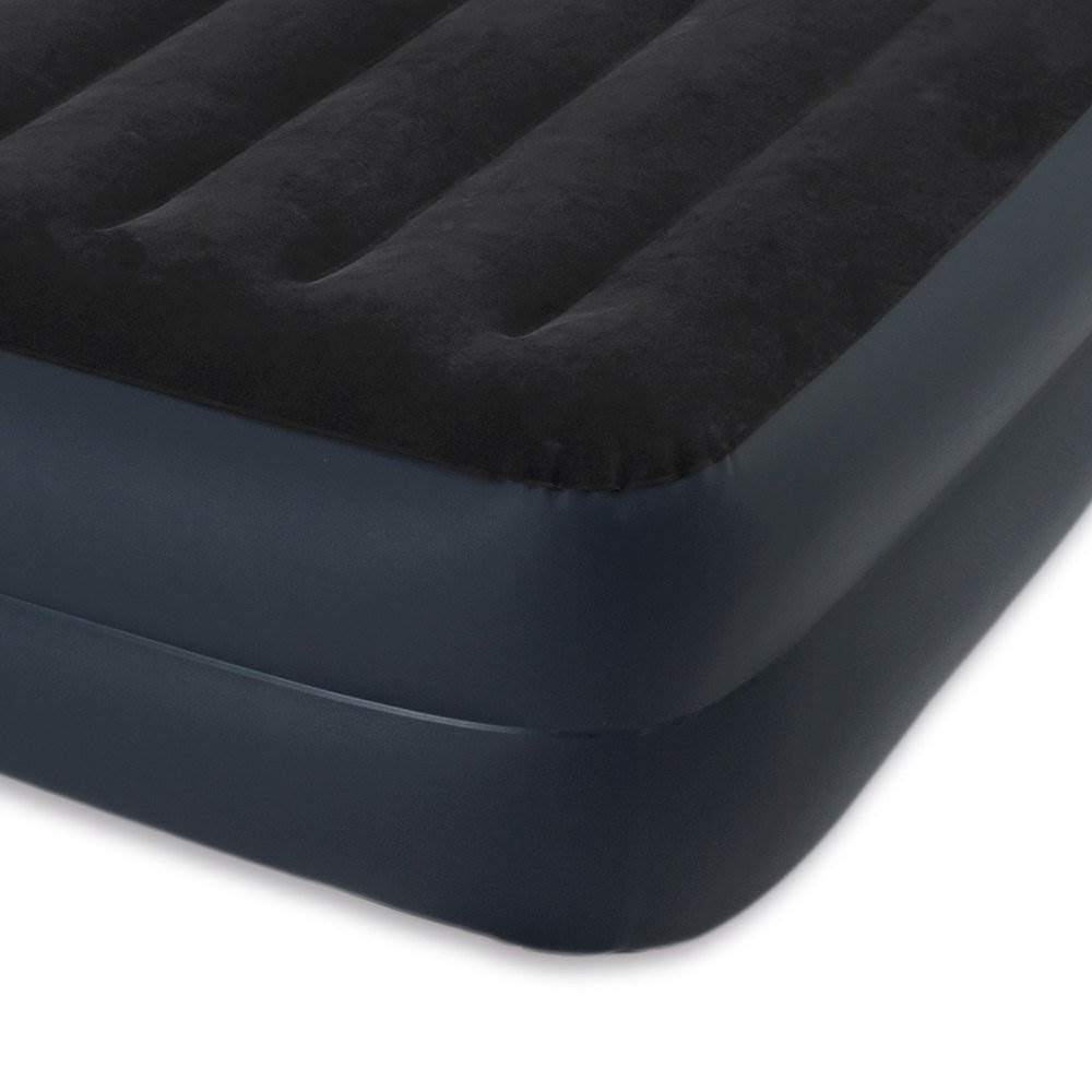 Intex Dura-Beam Pillow Rest Airbed with Built-In Pump, Queen + Airbed Cover