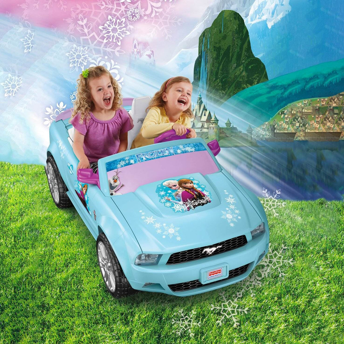 Fisher Price Power Wheels Disney Frozen Ford Mustang Electric Vehicle(For Parts)