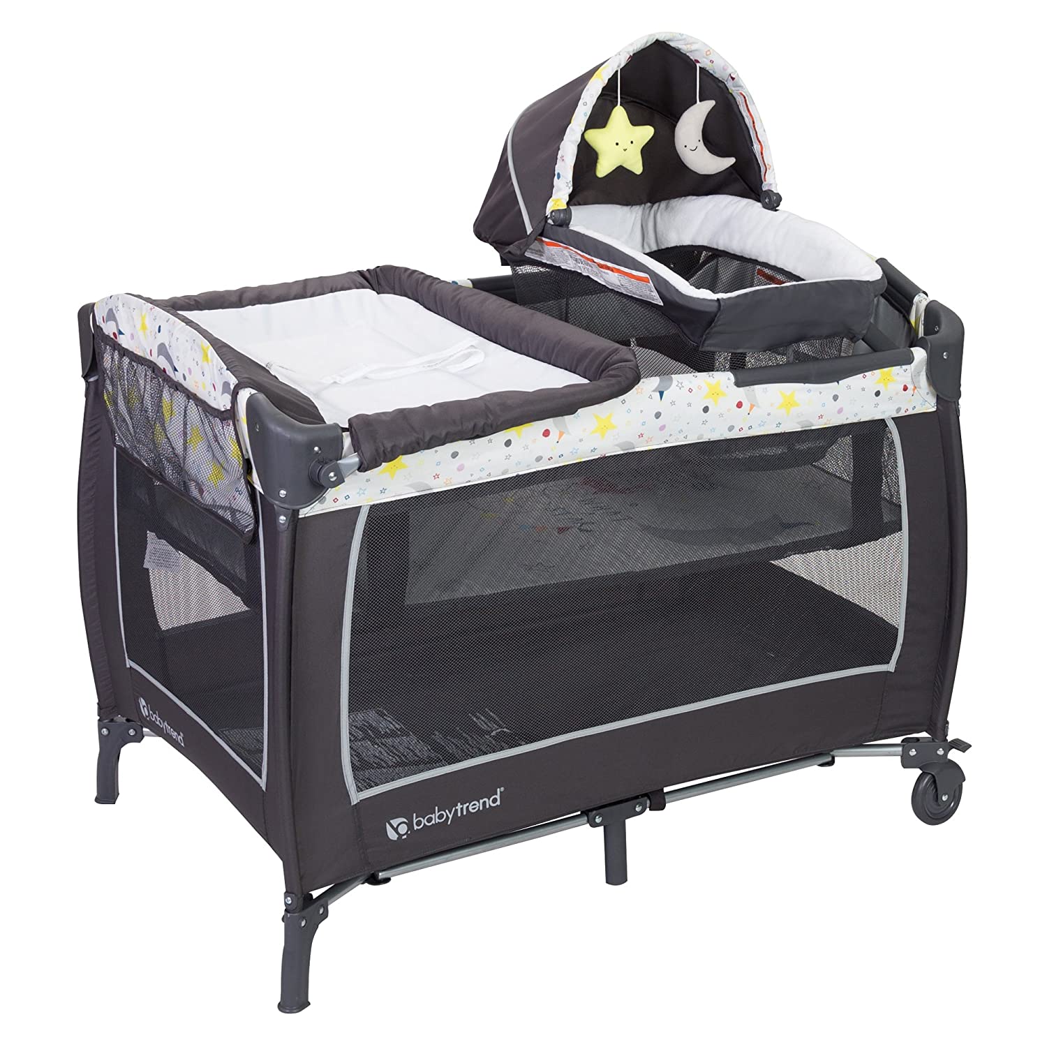 Baby Trend Lil Snooze Deluxe 2 Nursery Center with Changing Table, Twinkle Moon - VMInnovations