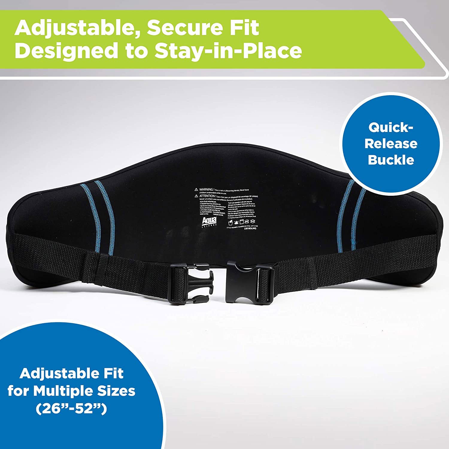 Aqua Fitness Deluxe Fitness Training Flotation Belt Bundle w/ XL Pool Lounger
