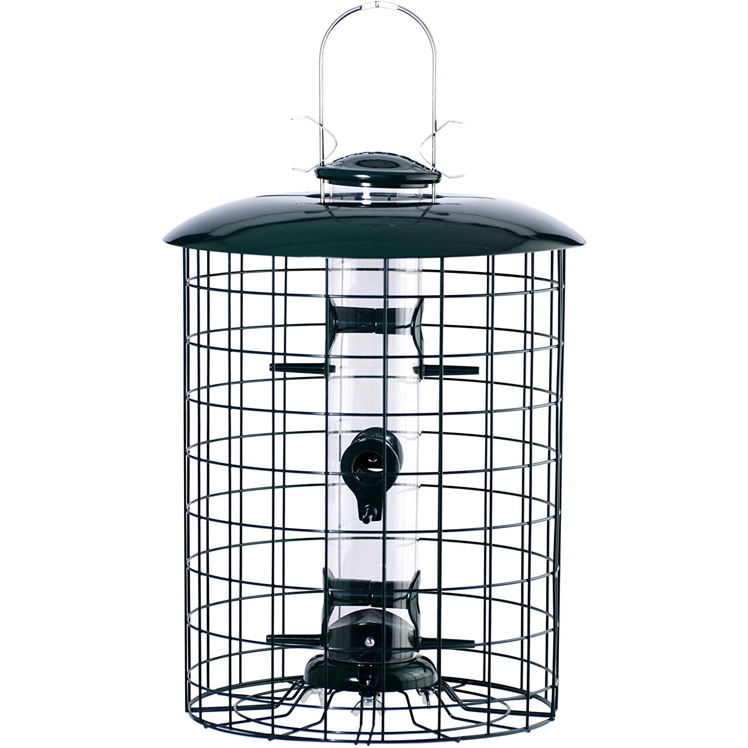 Woodlink 6 Port Metal Caged Seed Tube Protectant Bird Feeder, Black (2 Pack)