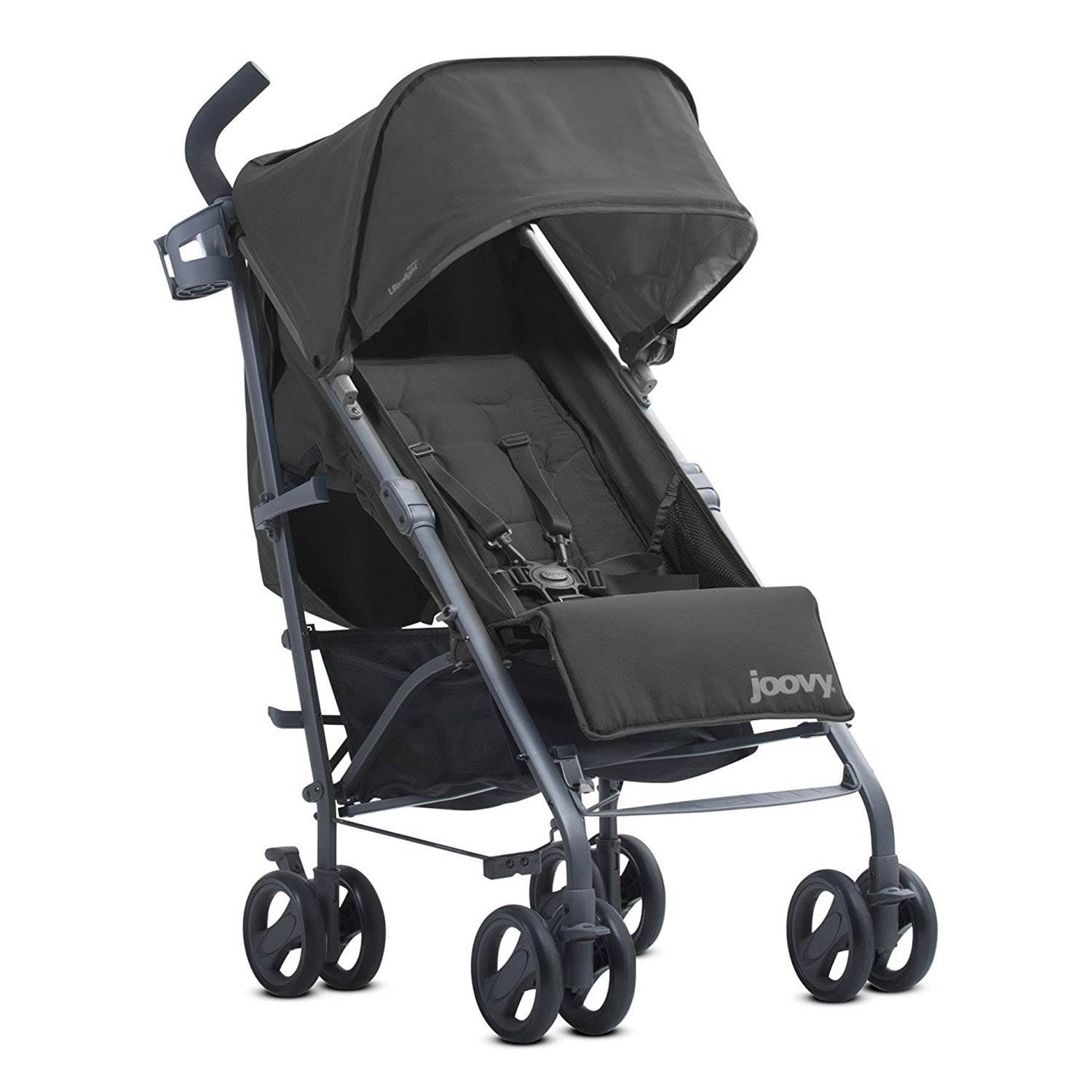 Joovy Groove Ultralight Compact Umbrella Canopy Baby Stroller, Black (Open Box)