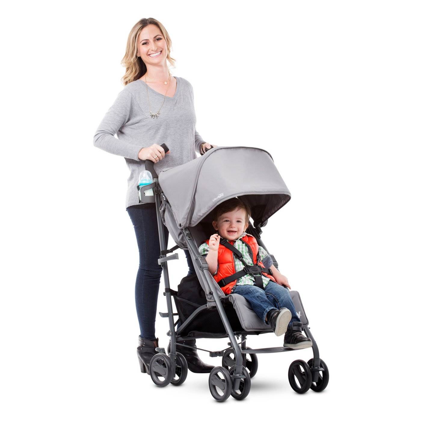 Joovy Groove Ultralight Compact Umbrella Canopy Stroller, Charcoal (Open Box)
