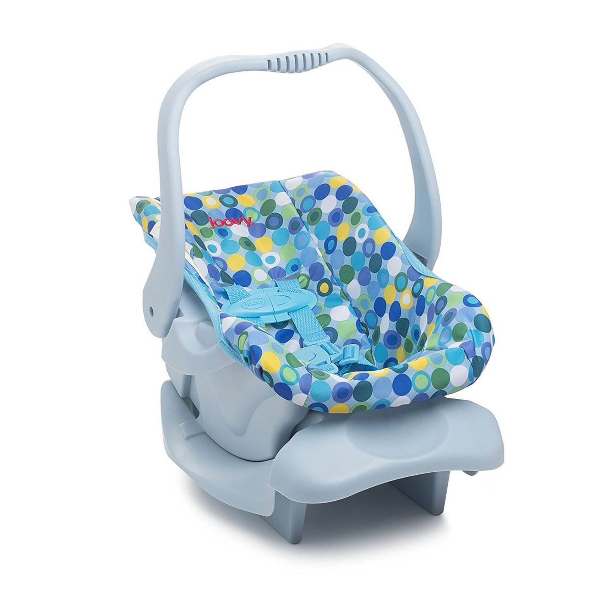 Joovy Pretend Play Children Rocker or Car Seat with Harness, Blue Dot (Open Box)