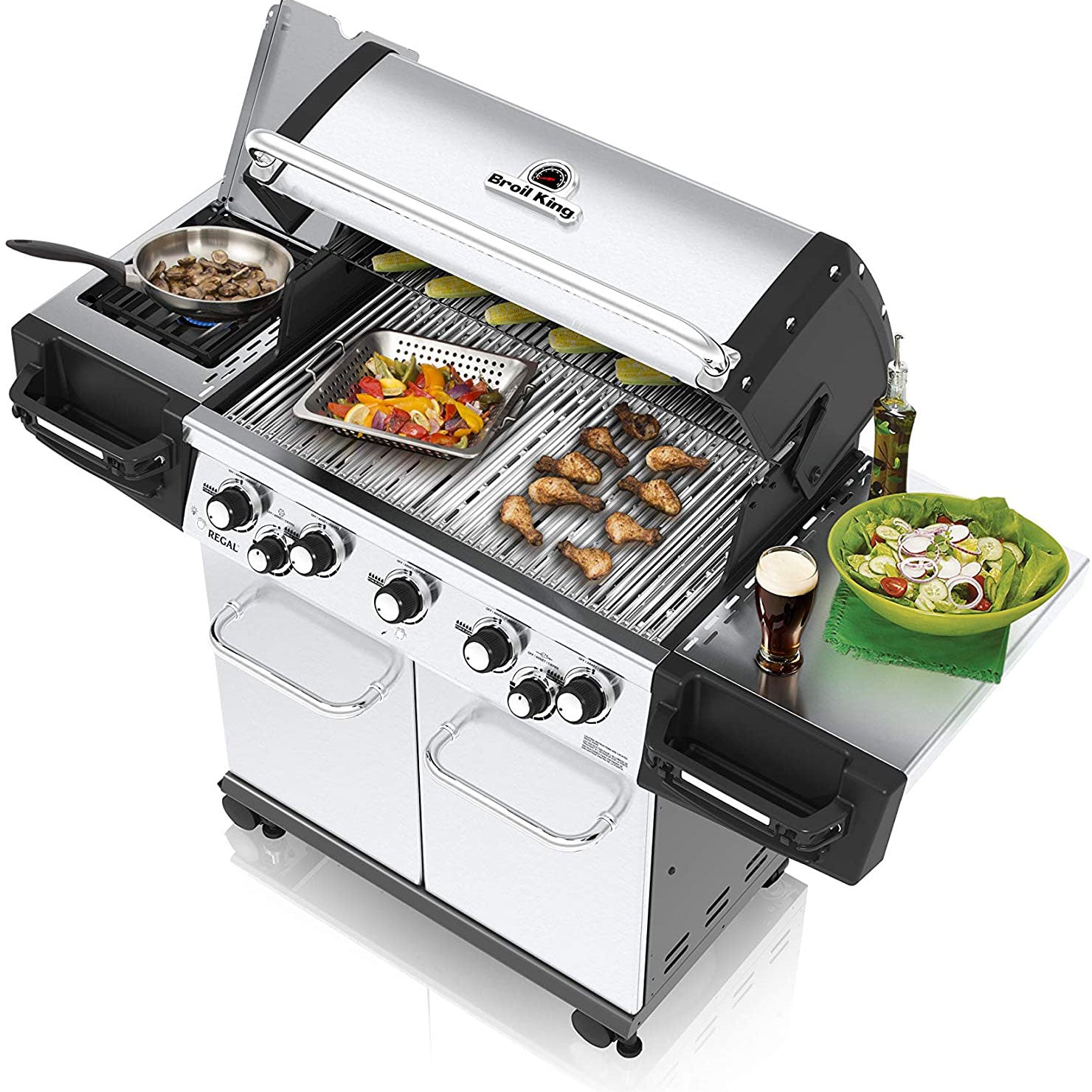Broil King 5 Burner Regal S590 Pro Liquid Propane Grill, Stainless Steel (Used)