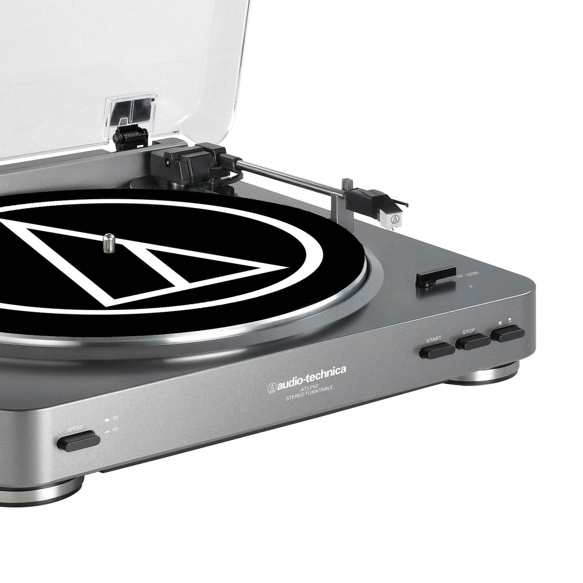 Audio Technica Fully Automatic Stereo Record Player Turntable, Silver (Open Box)