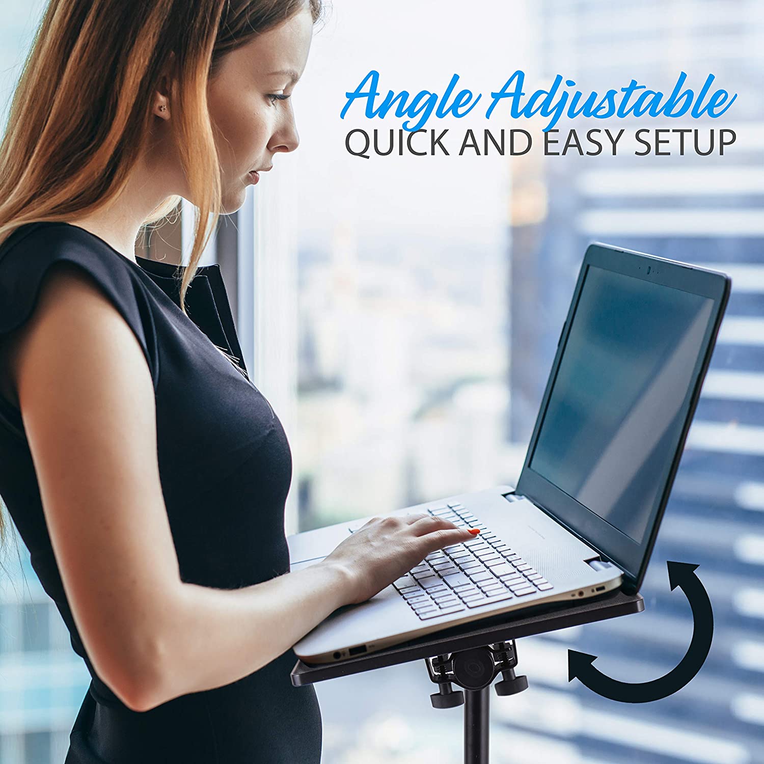 Pyle PLPTS4 Pro Universal Adjustable Laptop Computer Studio DJ Mount Stand - VMInnovations
