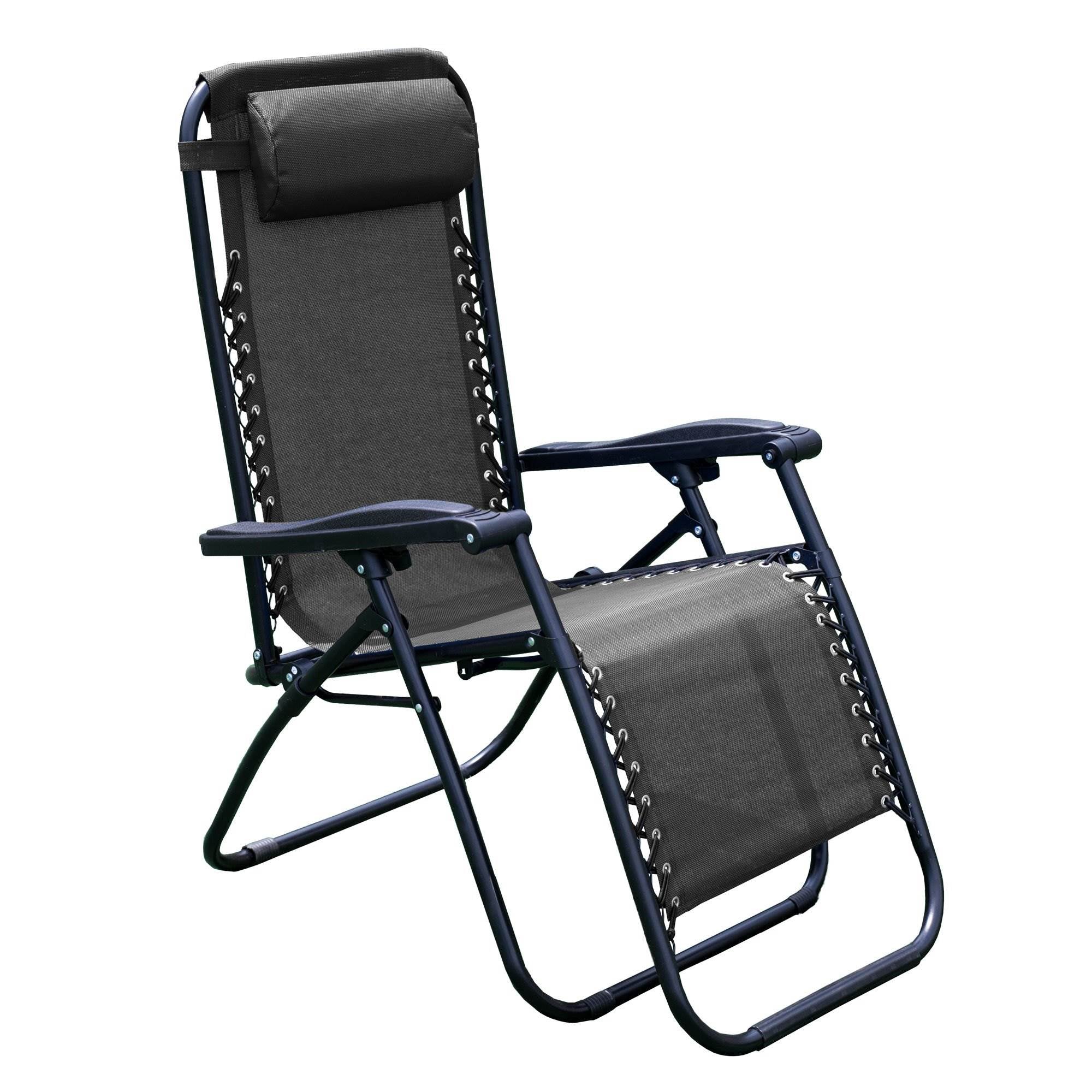 Tahoe Gear Zero Gravity Yard Lounge Outdoor Patio Lawn Recliner Chair, Black (Open Box)